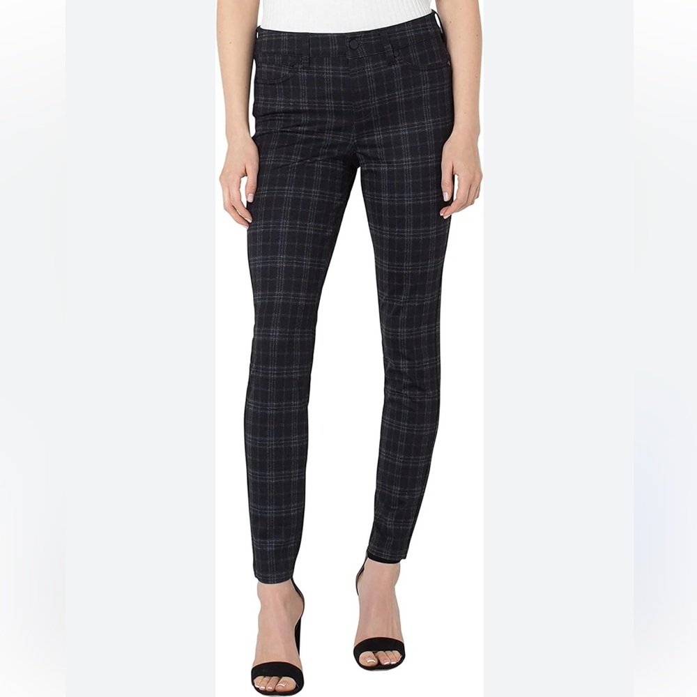 LIVERPOOL JEANS COMPANY Anita Printed Skinny Plaid Pant Size 12/31